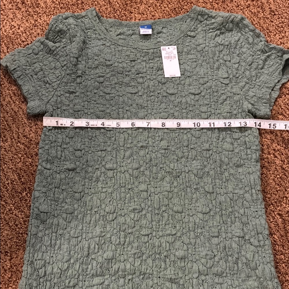 Old Navy Green Fitted Ribbed T-Shirt - Picture 4 of 5